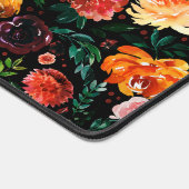 Farbenfrohe Sommerkollektive auf schwarzen Blume Schreibtischunterlage (Ecke)