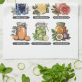 Farbenfrohe Sommerkollektüre Frucht Marmelade Maso Geschirrtuch (Gefaltet)