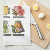 Farbenfrohe Sommerkollektüre Frucht Marmelade Maso Geschirrtuch (Viertel Falte)