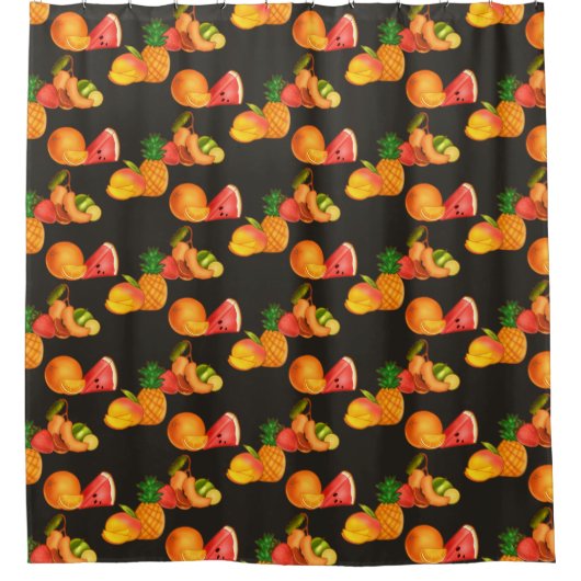 Farbenfrohe Sommerküche Duschvorhang (Vorderseite)