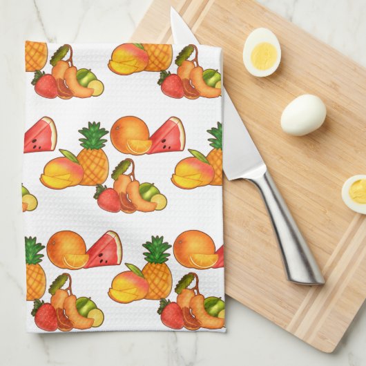 Farbenfrohe Sommerküche Geschirrtuch (Viertel Falte)