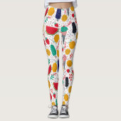 Farbenfrohe Sommerküche und Blume Leggings (Vorderseite)