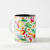 Farbenfrohe Sommerkulturen Zweifarbige Tasse (Vorderseite Links)
