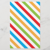 Farbenfrohe Sommerlager Personalisiert Stationieru Briefpapier (Rückseite)