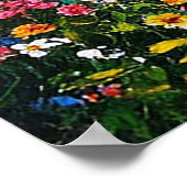 Farbenfrohe Sommerlandschaft mit Wildblumen Poster (Ecke)