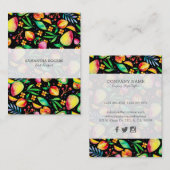 Farbenfrohe sommerliche Fruchtfarben Illustration Visitenkarte (Vorne/Hinten)