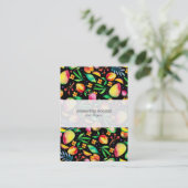 Farbenfrohe sommerliche Fruchtfarben Illustration Visitenkarte (Stehend Vorderseite)