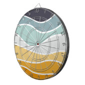 Farbenfrohe sommerliche Retrowellen Dartscheibe (Vorderseite rechts)