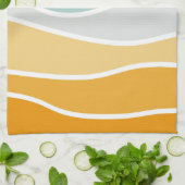 Farbenfrohe sommerliche Retrowellen Geschirrtuch (Gefaltet)