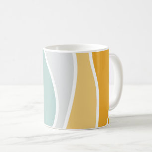 Farbenfrohe sommerliche Retrowellen Kaffeetasse