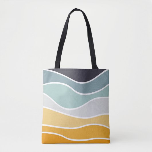 Farbenfrohe sommerliche Retrowellen Tasche (Vorderseite)