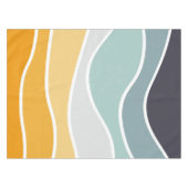 Farbenfrohe sommerliche Retrowellen Tischdecke (Vorderseite (Horizontal))