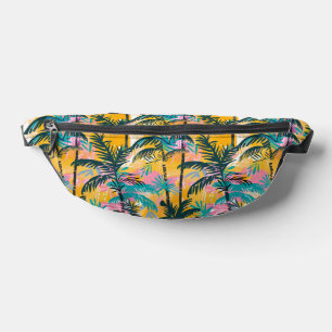 Farbenfrohe Sommerpalmenmuster Bauchtasche