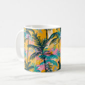 Farbenfrohe Sommerpalmenmuster Kaffeetasse (Vorderseite Links)