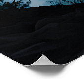 Farbenfrohe Sommerpanorama des Lac Blanc Sees Poster (Ecke)