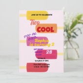 Farbenfrohe Sommerpopulationen Geburtstag Einladung (Stehend Vorderseite)