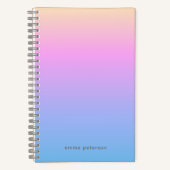 Farbenfrohe Sommerradient & Name Notizblock (Vorderseite)