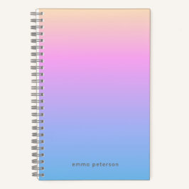 Farbenfrohe Sommerradient & Name Notizblock