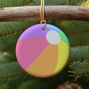 Farbenfrohe Sommerstrand Ball Circle Ornament