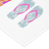 Farbenfrohe Sommerstrand Flip Flops Tischläufer (Ecke)