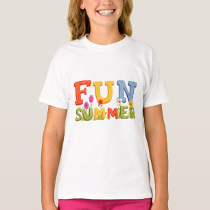 Farbenfrohe Sommertexte mit Blume T-Shirt