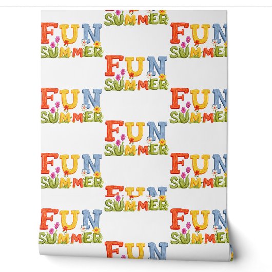 Farbenfrohe Sommertexte mit Blume Tapete (Abrollen)