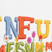 Farbenfrohe Sommertexte mit Blume Tapete (Naht)