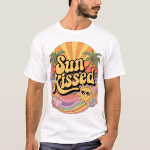 Farbenfrohe Sommervibes Palm Tree Artwork für T-Sh T-Shirt