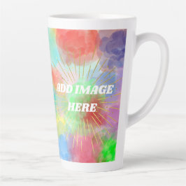 Farbenfrohe Sommerwolken Wasserfarbe für Mama Oma Milchtasse