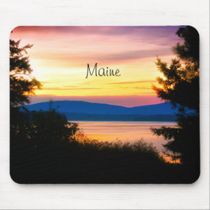 Farbenfrohe Sonnenaufgänge Maine Mousepad