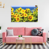 Farbenfrohe Sonnenblume in Blüte Leinwanddruck (Insitu (Wohnzimmer))