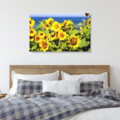 Farbenfrohe Sonnenblume in Blüte Leinwanddruck (Insitu (Schlafzimmer))