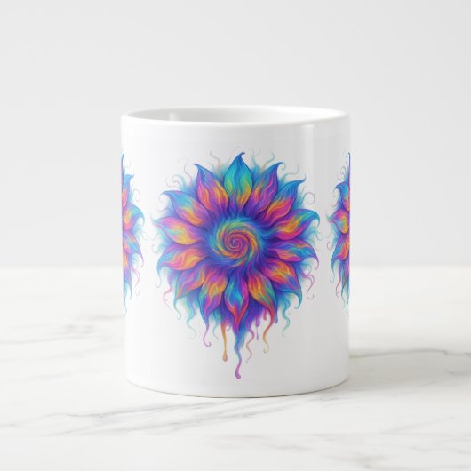 Farbenfrohe Sonnenblume Jumbo-Tasse (Vorderseite)
