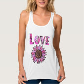 Farbenfrohe Sonnenblume Liebe Tank Top (Vorderseite)