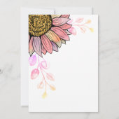 Farbenfrohe Sonnenblume Pfirsichleaf 16. Geburtsta Einladung (Rückseite)
