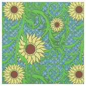 Farbenfrohe Sonnenblumen Blumenbilder Stoff (Nahaufnahme)