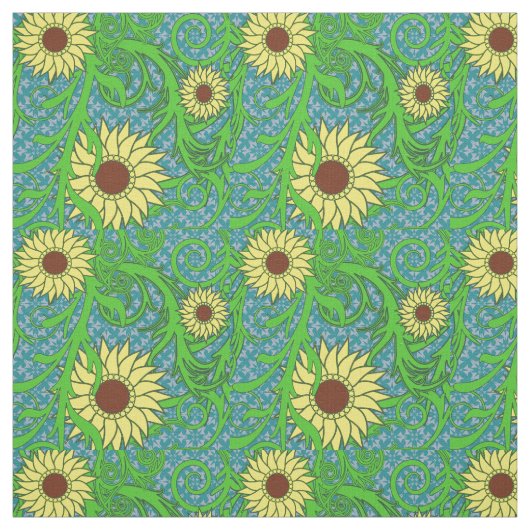 Farbenfrohe Sonnenblumen Blumenbilder Stoff (Muster)