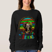 Farbenfrohe Sonnenblumen Elefantenautismus Bewusst Sweatshirt (Vorderseite)