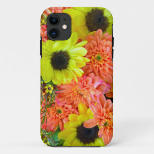 Farbenfrohe Sonnenblumen und Dahlien Blumenstrauß Case-Mate iPhone Hülle