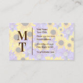 Farbenfrohe Sonnenblumen und Lila Personalisierte Visitenkarte (Vorderseite)