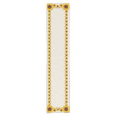 Farbenfrohe Sonnenblumenbahn Kurzer Tischläufer (Vorderseite)