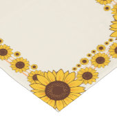 Farbenfrohe Sonnenblumenbahn Kurzer Tischläufer (Ecke)