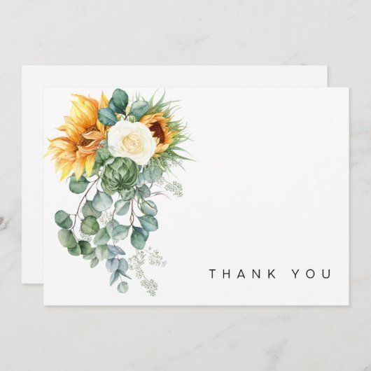 Farbenfrohe Sonnenblumenspritze Danke (Vorne/Hinten)