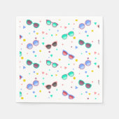 Farbenfrohe Sonnenbrille Muster Sommer Serviette (Vorderseite)