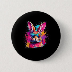 Farbenfrohe Sonnenkulisse mit glänzenden Osterferi Button