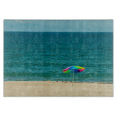 Farbenfrohe Sonnenschirme Schneidebrett (Vorderseite)