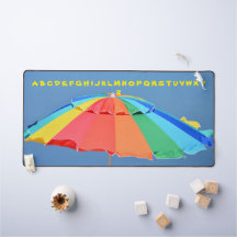 Farbenfrohe Sonnenschirmfotografie