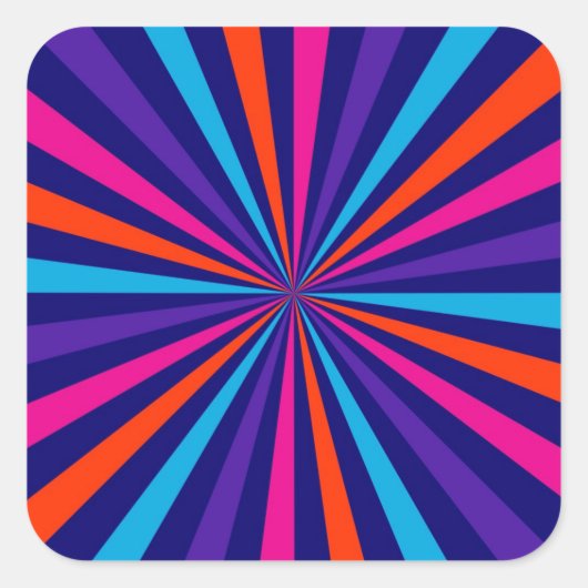 Farbenfrohe Sonnenschutzgitterkonstruktion Quadratischer Aufkleber (Vorderseite)