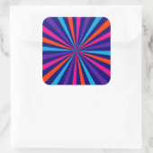 Farbenfrohe Sonnenschutzgitterkonstruktion Quadratischer Aufkleber (Tasche)