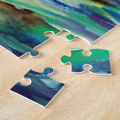Farbenfrohe Sonnenstrahlen über dem Wasser Reflekt Puzzle (Seite)